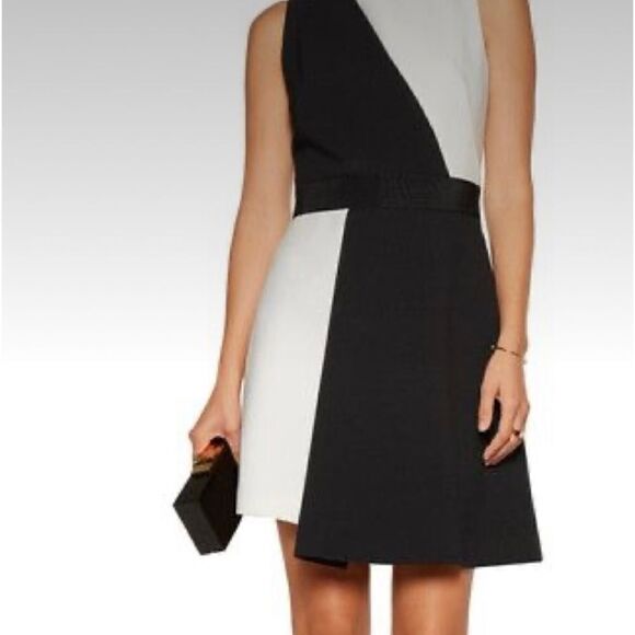 Milly women’s asymmetrical two-tone mini dress size 10 - Picture 4 of 14